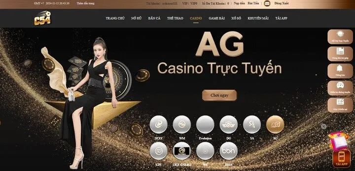 Lợi ích khi chơi game tại AG Casino C54