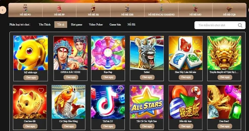 Tổng hợp các game slots hot nhất trong nổ hũ BBIN C54