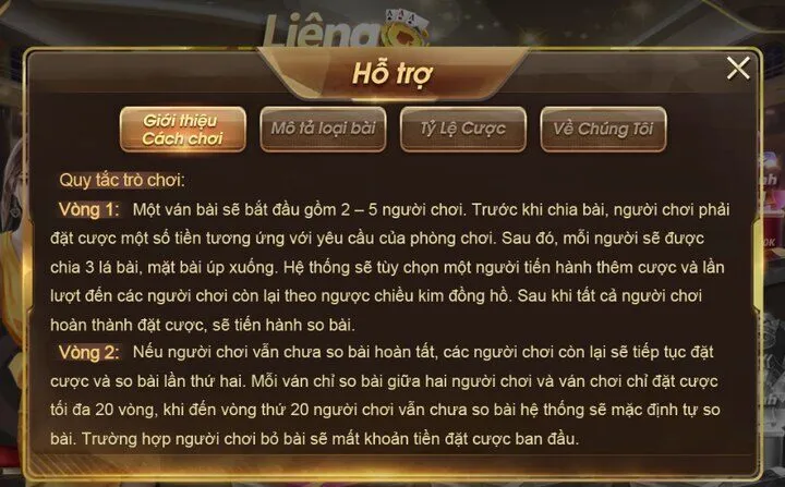 Hướng dẫn tìm hiểu luật chơi game Liêng C54