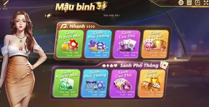 Các sảnh chơi Mậu binh C54