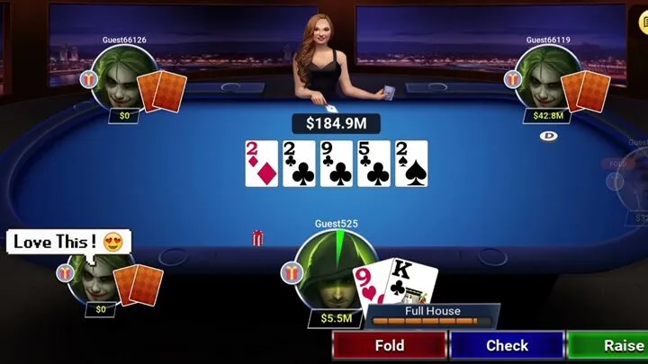 Quy trình một ván Poker C54 cơ bản diễn ra