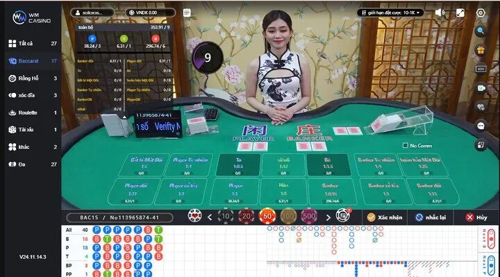 Review các siêu phẩm cá cược tại WM Casino C54