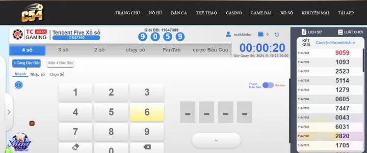 Kinh nghiệm chơi Xổ số siêu tốc C54